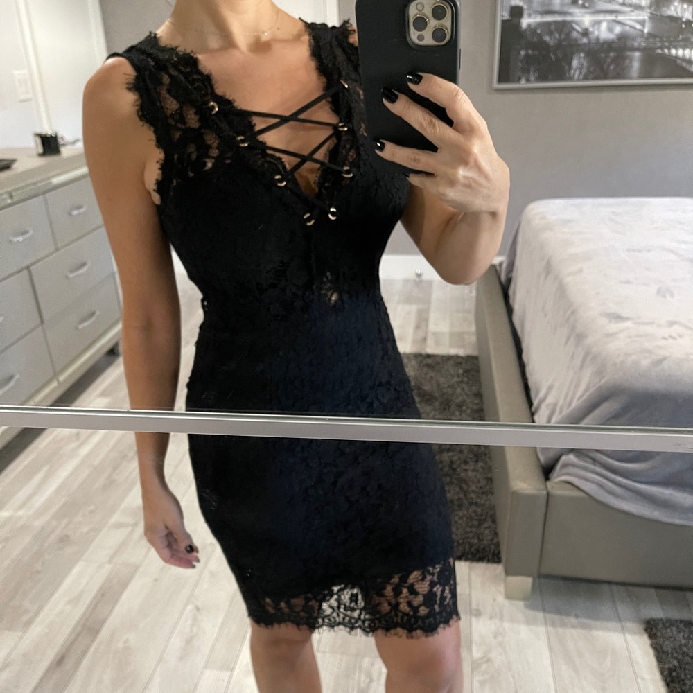 Marciano Black Lace Dress